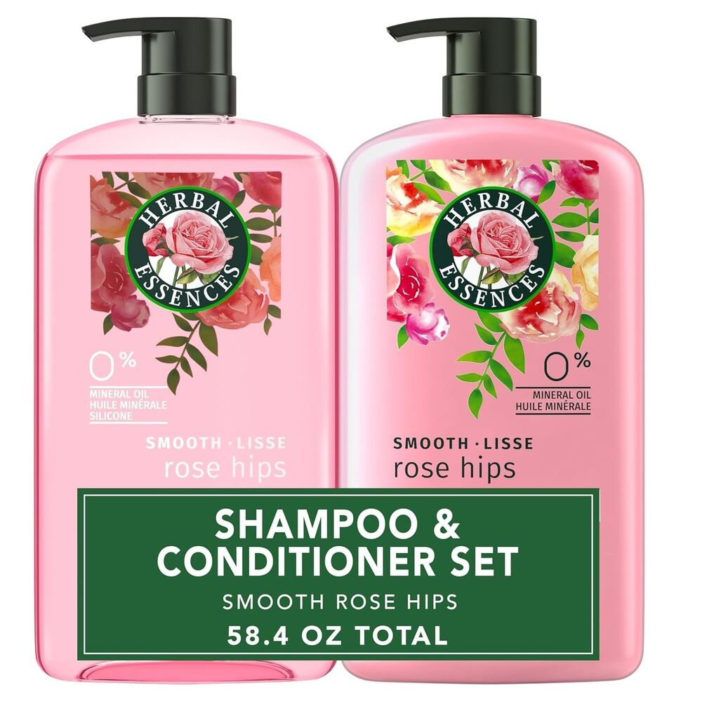 2-Pack Herbal Essences Shampoo Conditioner Set Rose Hips Jojoba Vitamin E 29.2oz